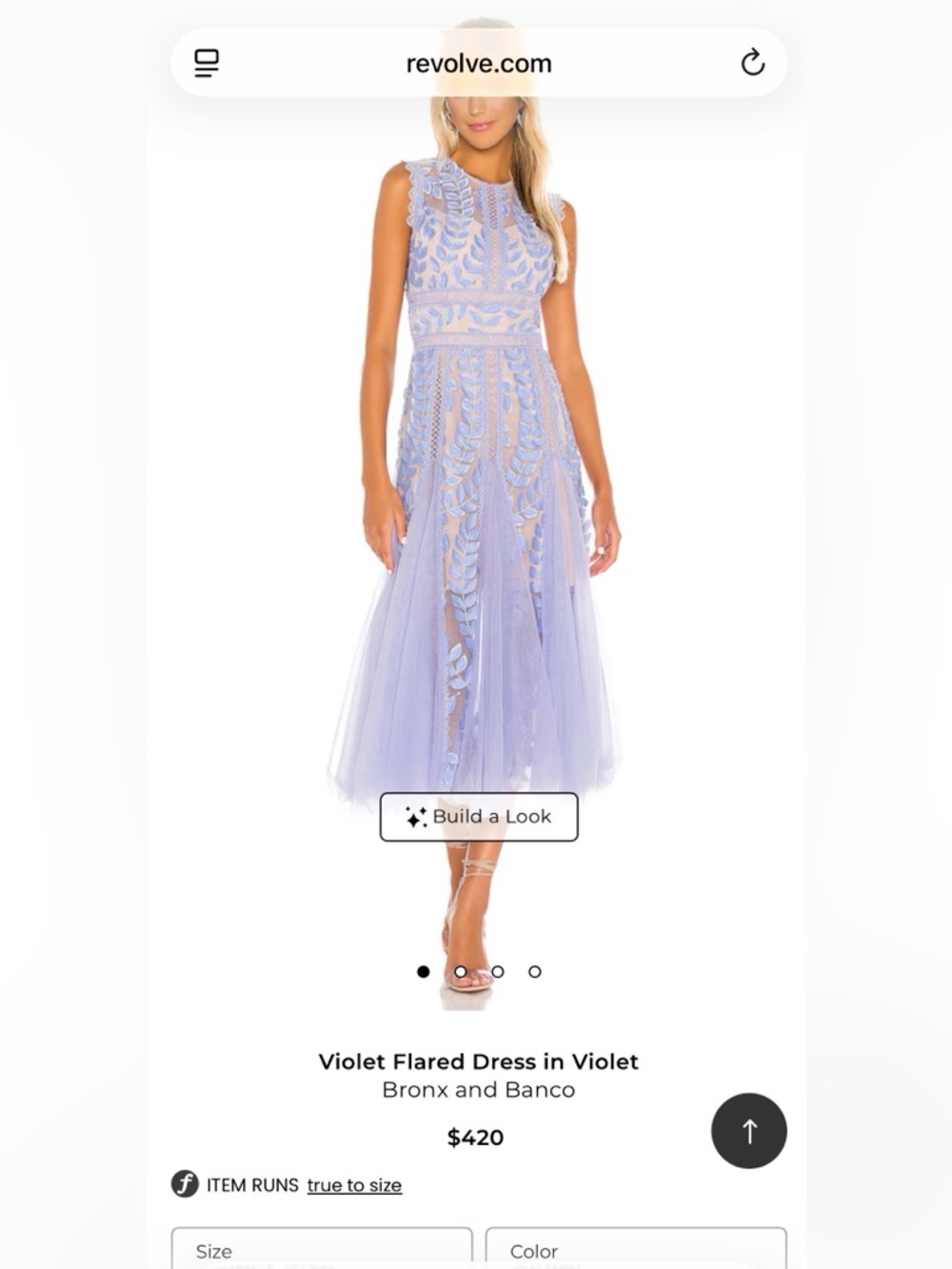 Bronx and Banco Violet Flared Midi Dress
